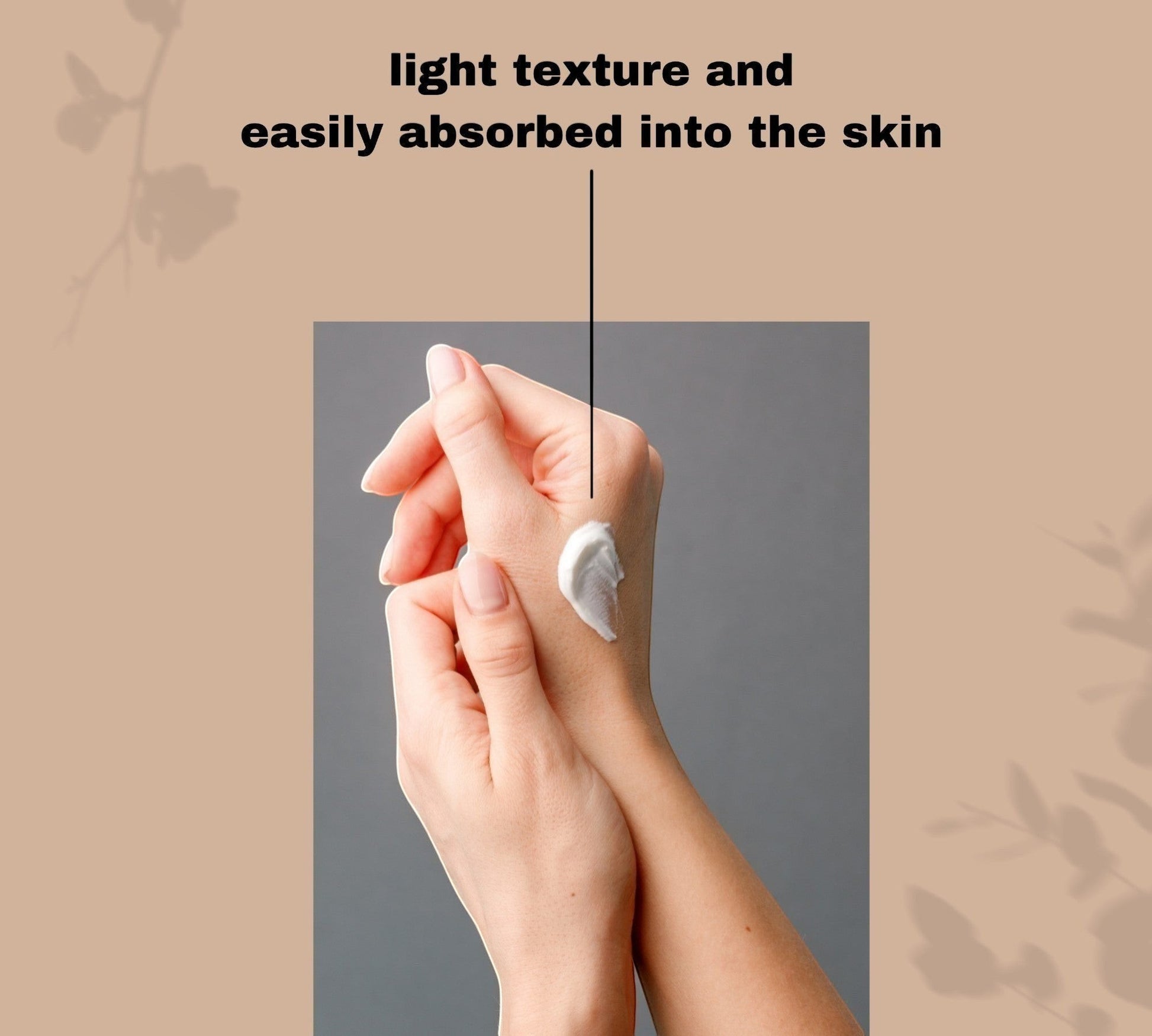 PUNYATVA Ojasya Body Moisturizer SPF 25, a white cream with a light texture on a hand.